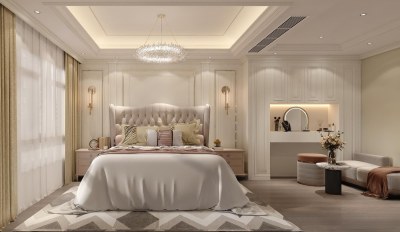 简欧家居卧室3D模型下载